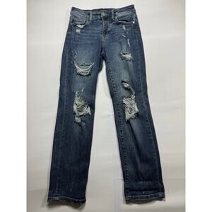 Judy Blue Women's Boyfriend Fit Blue Stretch Denim Jeans - Size 5 (27x29)